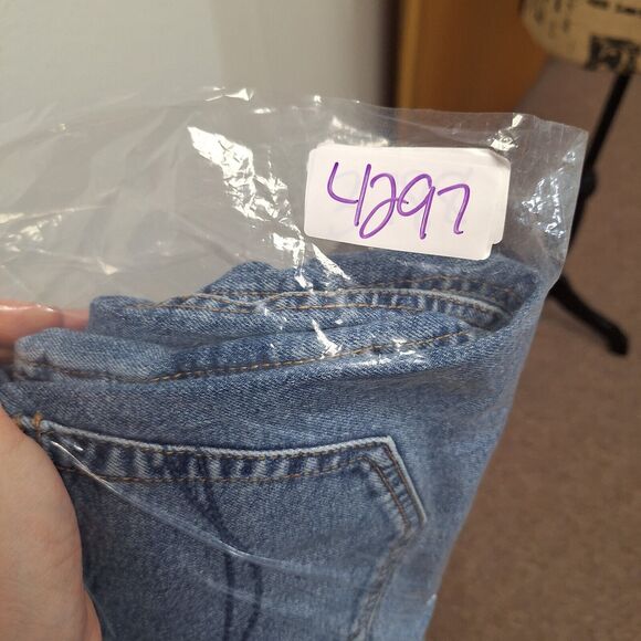 WOMENS PULL & BEAR SIZE EUR 34 USA 2 CRUVEY BLUE WASH MOM TAPERED DENIM JEANS - Picture 12 of 12